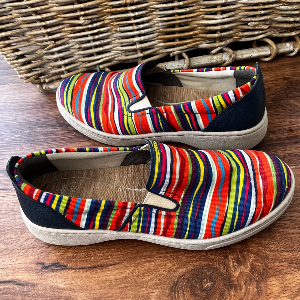Dansko canvas slip on shoes